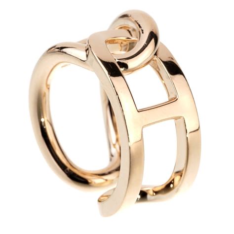 hermes chain ring gold|authentic Hermes rings.